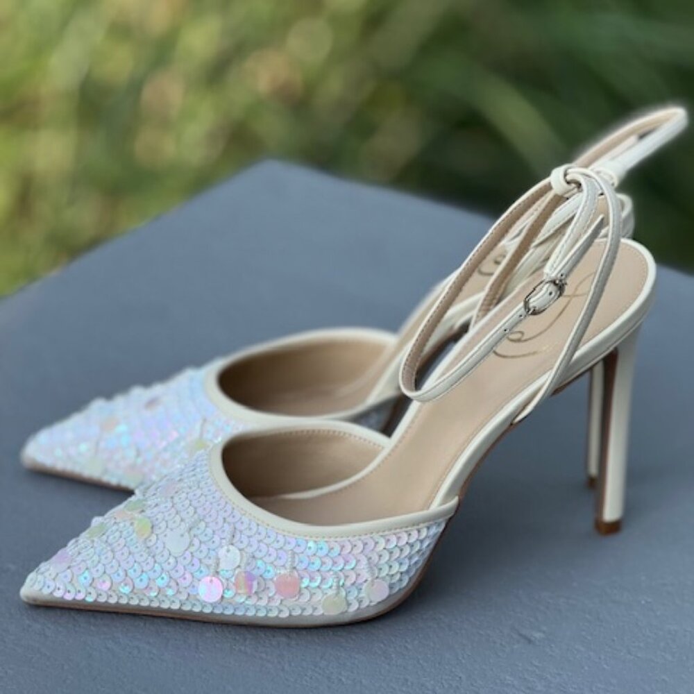 Sam edelman avril heels new no box bridal - Picture 7 of 12